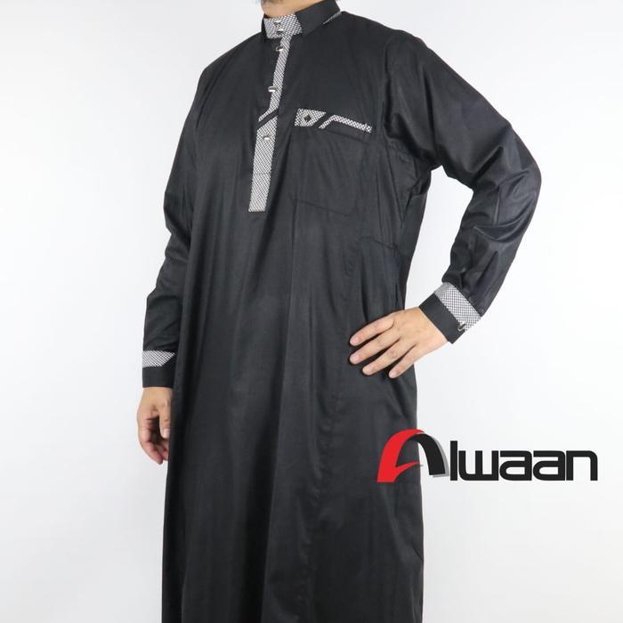 Promo Gamis Jubah Alwaan Dengan Variasi Kerah Manset Jd053 Baju Muslim Pria Dewasa Lengan Panjang Hi