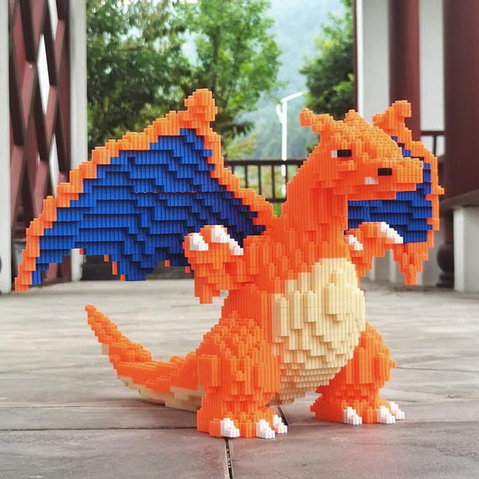 SMY Nano Block POKEMON CHARIZARD Mainan Anak Balok Susun Puzzle Bricks Education Toys Karakter 3D