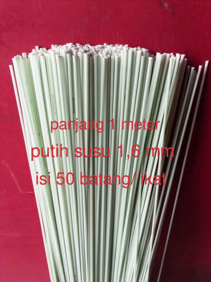 jeruji fiber  1,6  Mili putih susu pnjng 1 meter isi 50 btng/ikat untuk sangkar burung dll