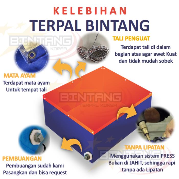 Terpal Kolam Terpal Ikan Kotak 2x2x1 - 200x200x100 Untuk Budidadya Ikan Lele , Nila , Koi
