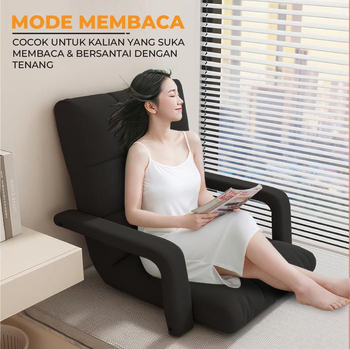 Sofa Bed Minimalis Kursi Santai Dewasa Kursi Lipat Lesehan Dengan Sandaran Dan Dapat Bantal