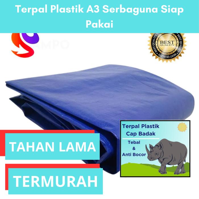 Terpal Tebal A3 6x8 Cap Badak Anti Bocor