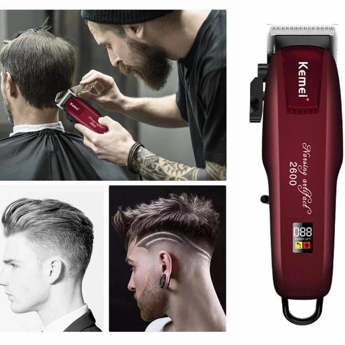Alat Cukur Rambut Kemei PG2600 ABS Lengkap