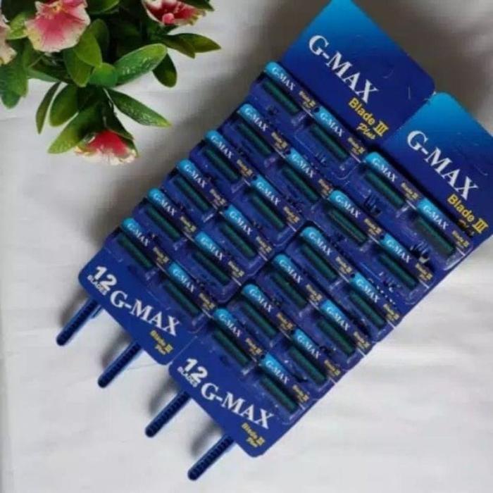 Alat Cukur Kumis Jenggot isi 12pcs Teknologi 3 Mata Pisau Cukur Halus Nyaman Tanpa Iritasi