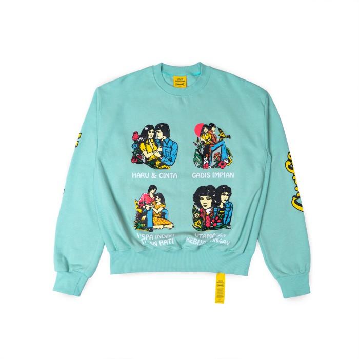 Kamengski - Grafis Nusantara Aqua Crewneck Terbaru