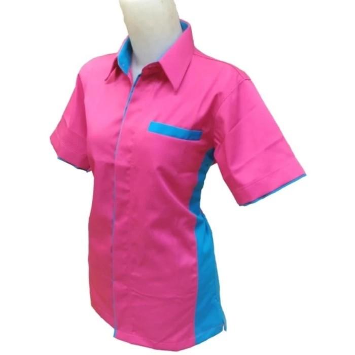 ADA BAJU SERAGAM TOKO WARNA PINK MERAH MUDA RESTORAN KARYAWAN TOKO KAIN