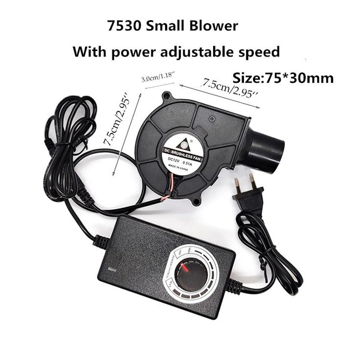 Blower Mini BBQ Kipas 1 Set Blower Fan Kipas Blower Bbq Ac Turbocharger Portabel Untuk Panggangan Ka