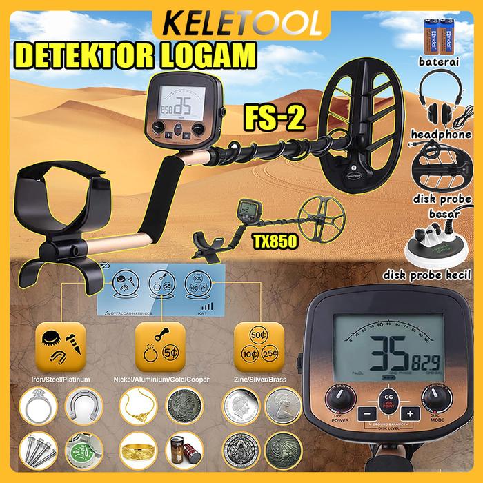 TX850 Detektor Logam Asli untuk Orang Dewasa dengan Layar LCD dan IP68 Coil 11-inci Detektor Perhias