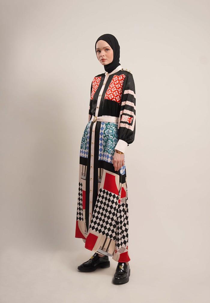 VZ Calliope Dress - Black Red