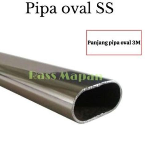 3 Meter Pipa Aluminium Pipa Oval Pipa Stainless Tanpa Potong