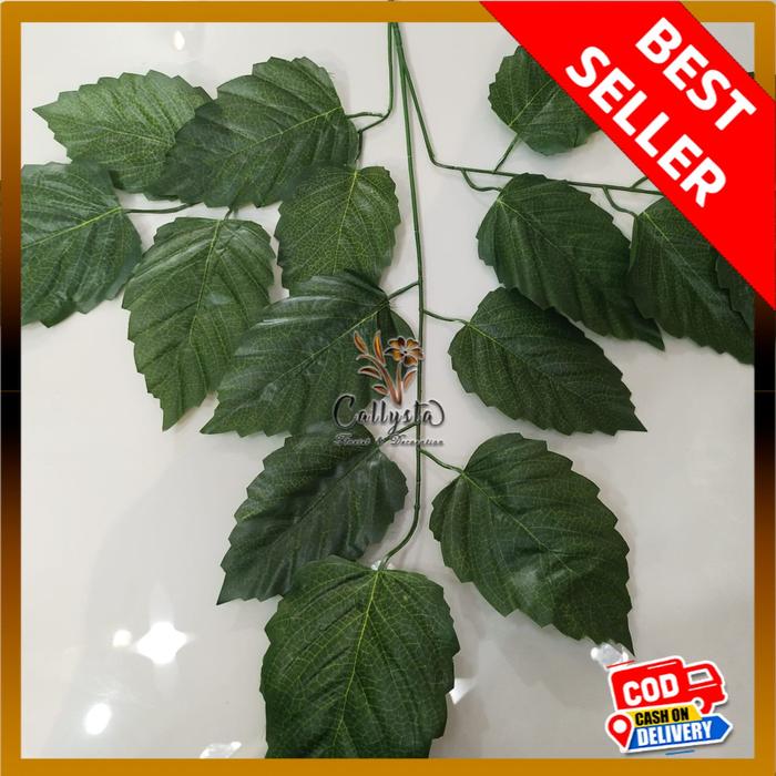 1 LUSIN DAUN GERIGI ARTIFICIAL DEKORASI/MANGGA GERIGI MURAH /DAUN DEKOR BACKDROP PELAMINAN/BUNGA MUR