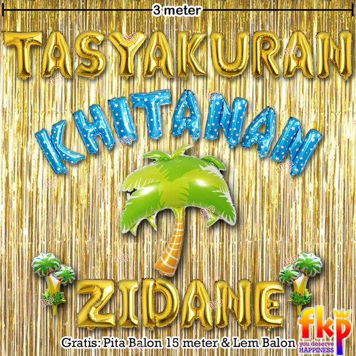 FUN KIDS PARTY Paket Dekorasi Tasyakuran Khitanan / Sunatan Dekor Balon Tema Pohon Kurma