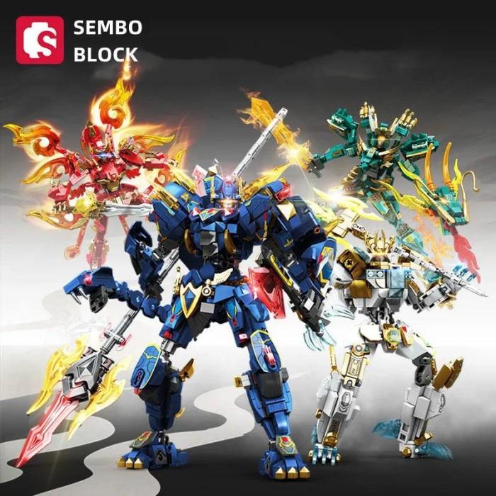 OHSOME - Block Mainan Brick Blok Susun Robot 2in1 SEMBO Mainan Anak Robot Transformasi 2 IN 1 Beruba