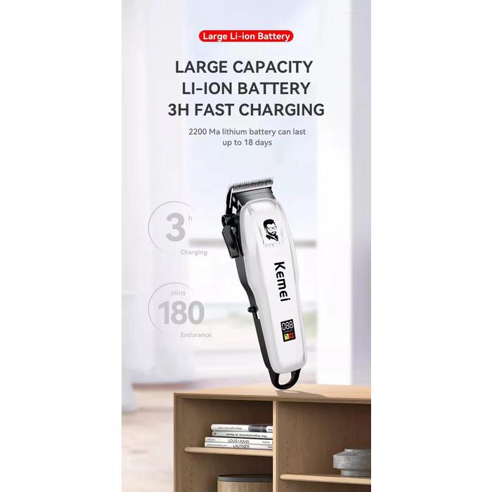 Kemei KM-PG809A Alat Cukur Rambut Elektrik Profesional Rechargeable Kemei PG809A 809A