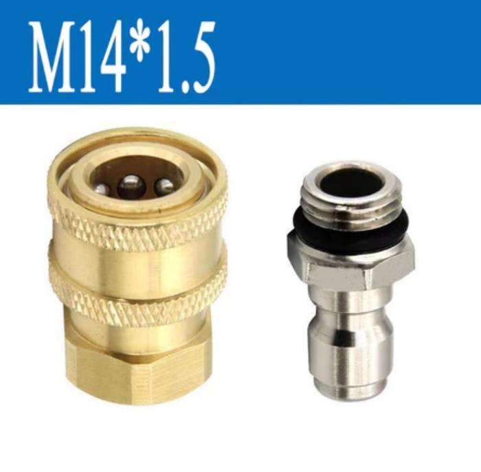 X-Tools 2PCS Konektor Adaptor M14-M22 *1.5 Untuk Pressure Washer 1/4 female Quick Release Jet Cleane