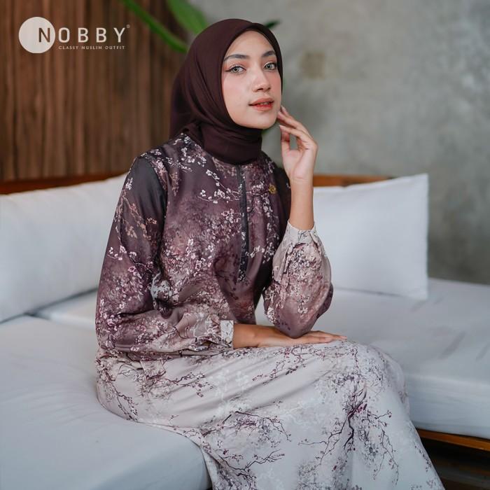 Nobby - Alina Dress Gamis Terbaru Gamis Wanita Warna Gradasi Premium