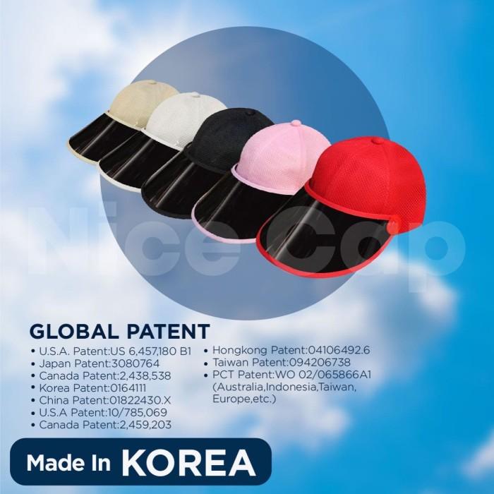 Nice Cap Topi outdoor Anti UV Sunblock Wajah Made in Korea