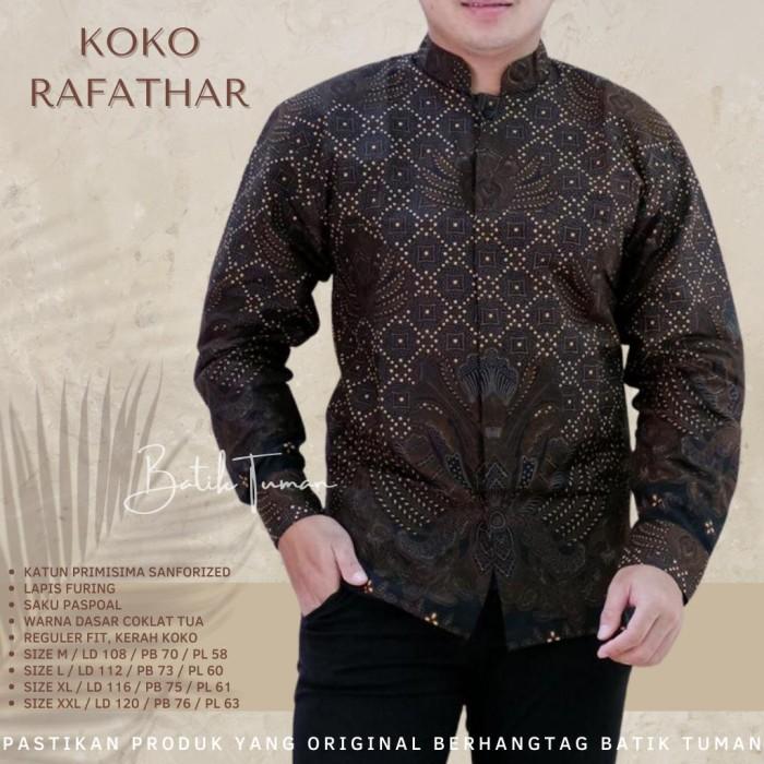 Terbaru!!! Koko Rafathar Baju Koko Batik Pria Lengan Panjang Koko Muslim Pria Ready