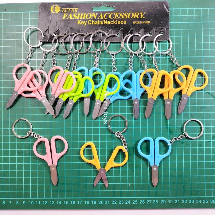 12 pcs GANTUNGAN KUNCI GUNTING MINI GUNTING KECIL