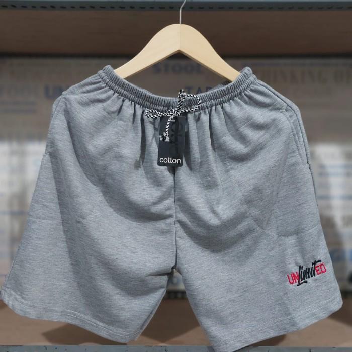 Celana Pendek Santai Babyterry- Uni All Size L To Xl Logo Unlimited Terbaru