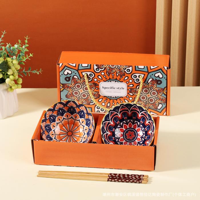 Hampers Mangkok dan Sumpit Mewah Berkelas /Mangkok Souvenir Japanesse Style / Mangkok keramik Hadia