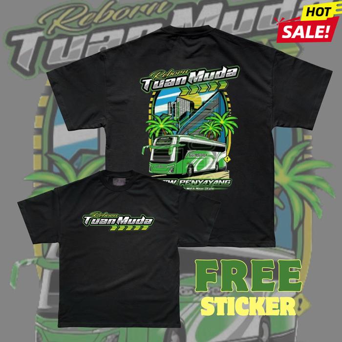 Kaos Bus Tuan Muda Jet Bus 5 Free Sticker Murah