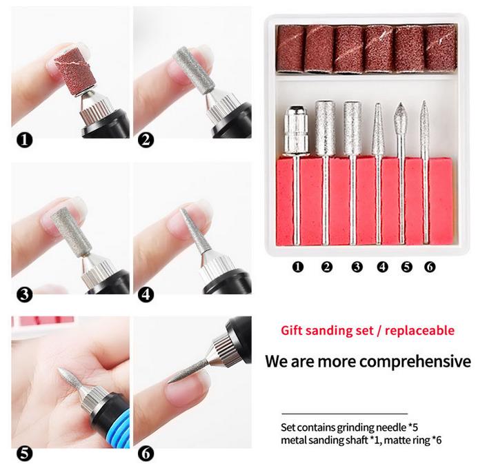 Bor Mini / Alat Ukir Grafir / Gerinda Listrik Mini / Pen Ukir / Pedicure Manicure Machine Set/mesin
