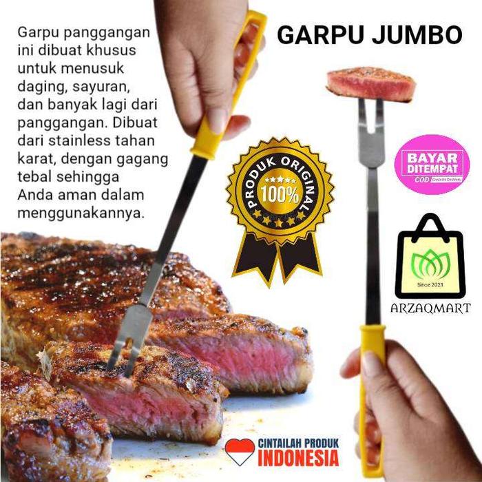 GARPU DAGING PANGGANGAN JUMBO STAINLESS STEEL ANTI KARAT SERBAGUNA