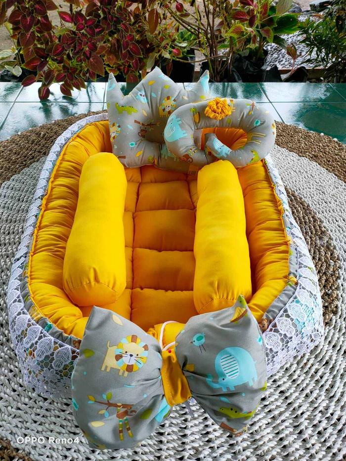 Kasur bayi renda pita 1 set lengkap badcover selimut bayi