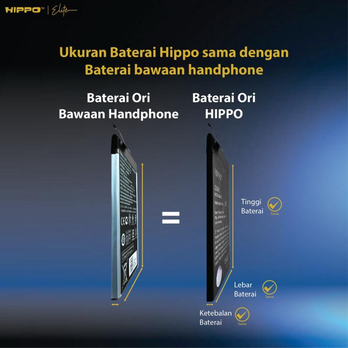Hippo Baterai NOKIA HE342 5.1 PLUS X5 / 6.1 PLUS X6 2920mAh Battery Batere Batrai Batre Original Cel