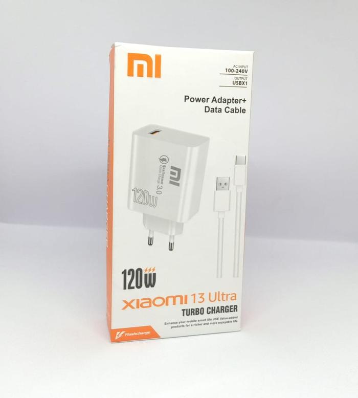 Charger Flash Turbo Charging Xiaomi 13 Ultra / 120W  USB Micro & Type C Adaptor Original 100%
