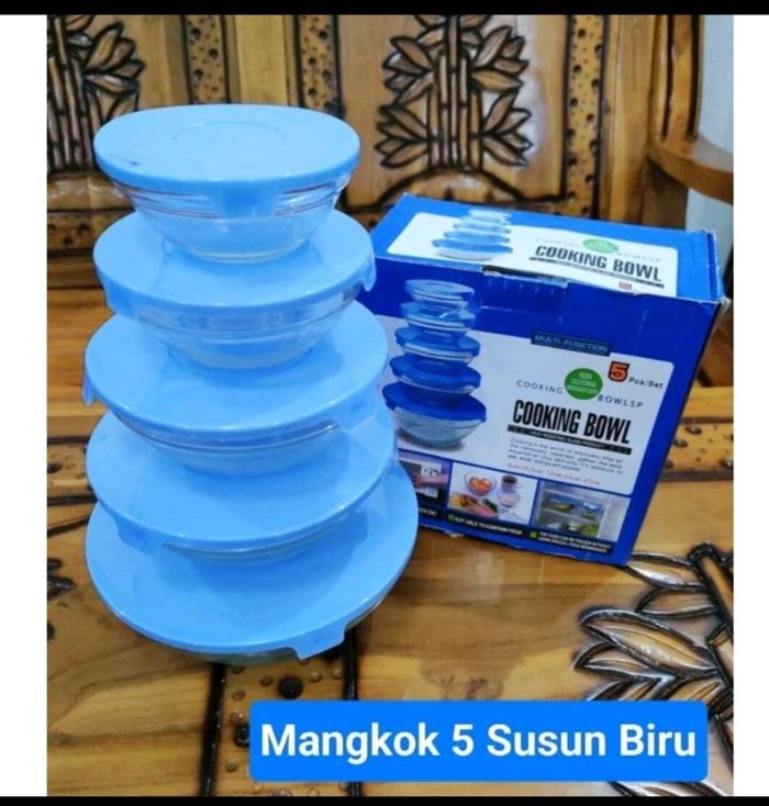 mangkok kimglas kaca tebal 5pc