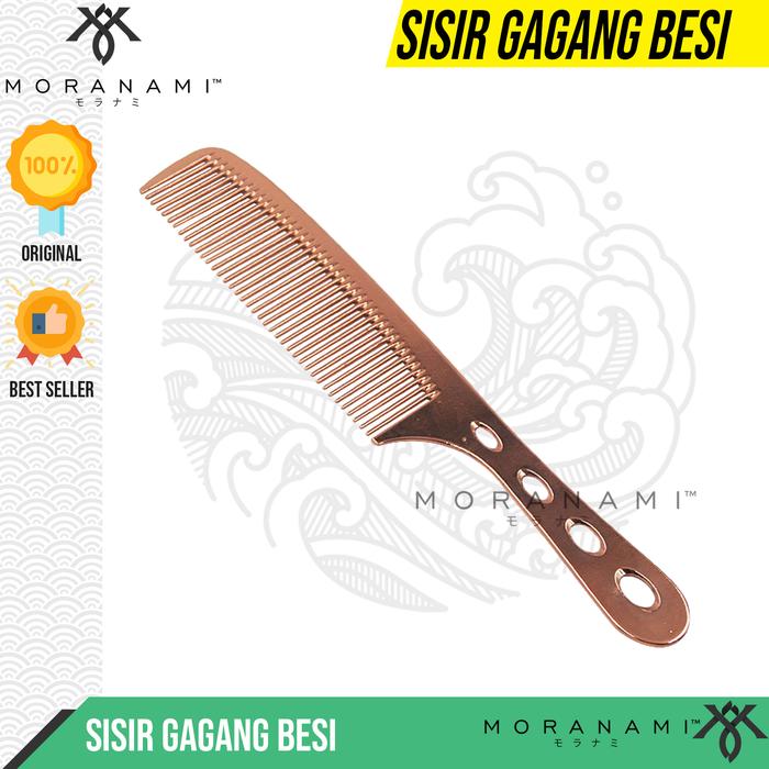 Sisir Rambut Sisir Gagang Potong Cukur Rambut Besi Stainless Barber