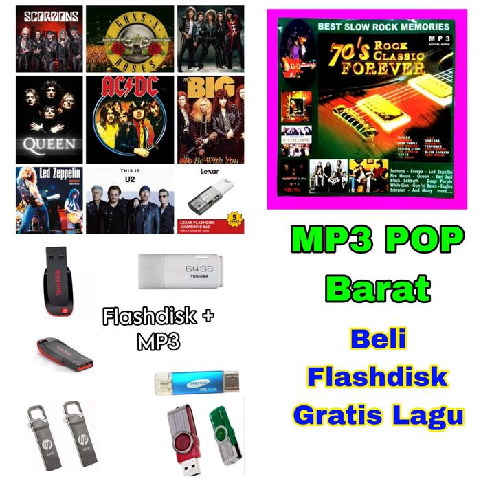 SUPER MURAH... FLASHDISK ISI LAGU MP3 SLOWROCK BARAT TAHUN 90an