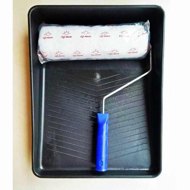 Paket Kuas roll cat 10inch + bak cat / kuas cat lengkap wadah cat roller cat