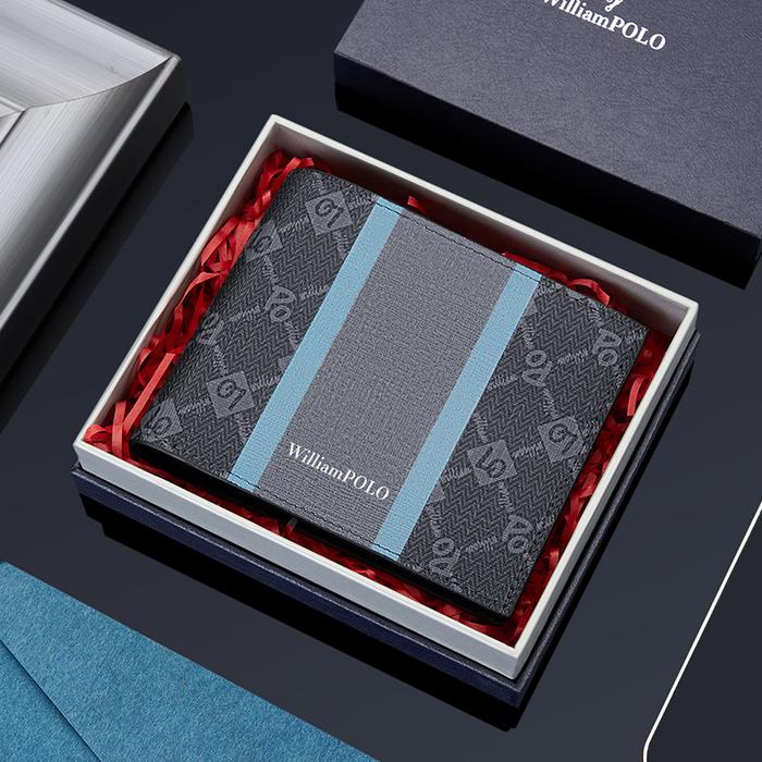 WILLIAMPOLO Brand Men Wallets Small Money Purses Wallets Luxury Design RFID Credit Card Holder Walle