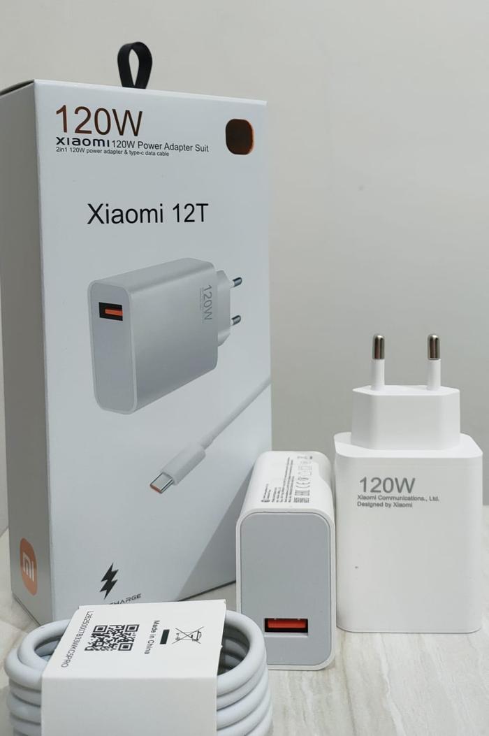Charger Xiaomi 12T 120w Turbo USB Type C Fast Charge