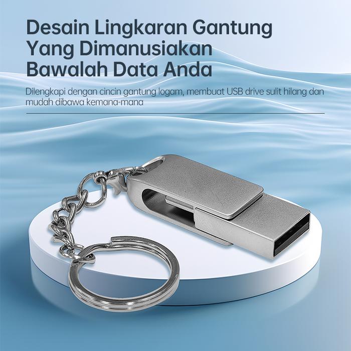 【OLYPS】Flashdisk OTG TYPE C USB 64GB/128GB Dual Port High Speed U Disk Flash Drive for HP/Tablet/Lap