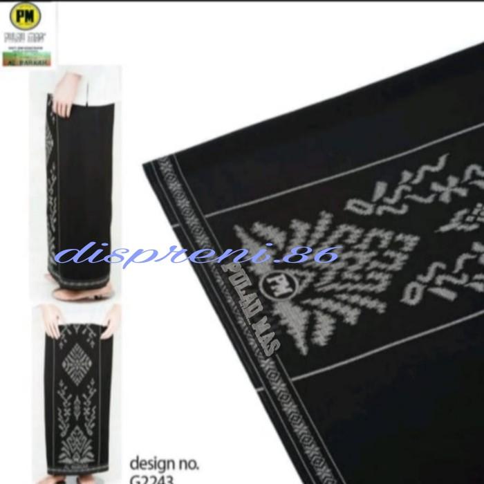 PROMO// sarung pria polos hitam al barkah pulau mas jumbo original