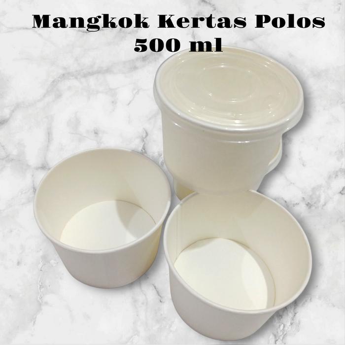 Paper Bowl size 500 ml/mangkok kertas soto mangkok bakso mangkok mie mangkok sup