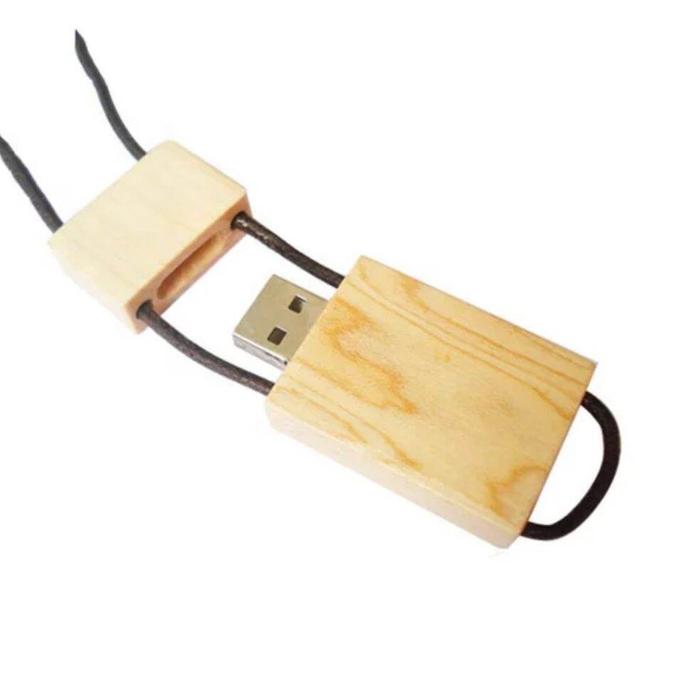 Flashdisk usb kayu tali original