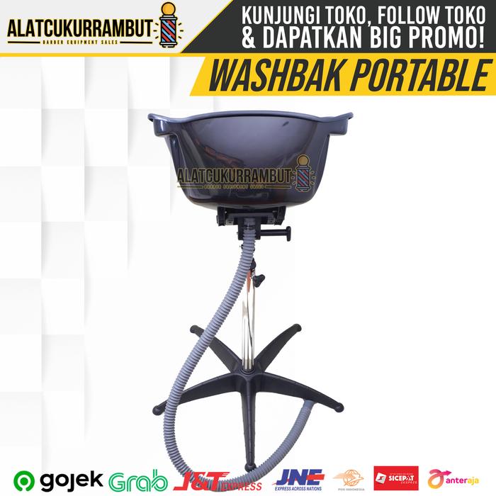 Washbak Wastafel Bak Tempat Kursi Keramas Portable Cuci Rambut Salon Barbershop