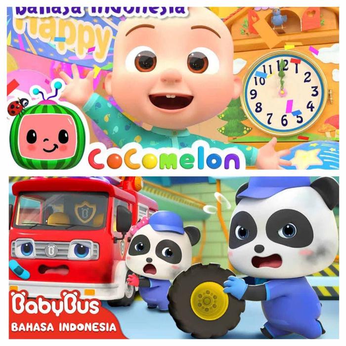 Flashdisk USB 16GB Lagu & Video Cocomelon & Baby Buss Bahasa Indonesia