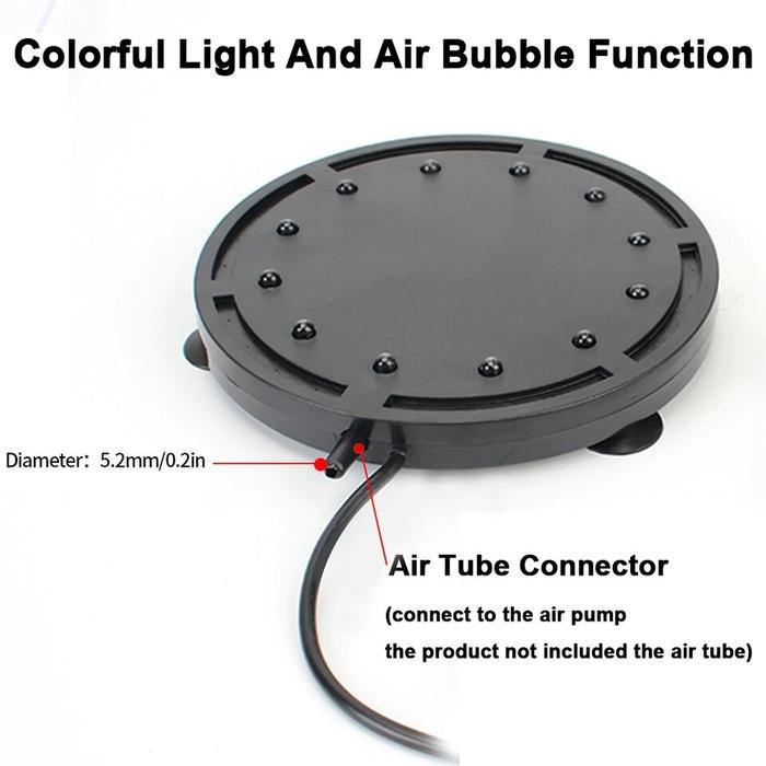 lampu LED celup submersible gelembung udara aquarium akuarium aquascape lampu LED aerator air stone 