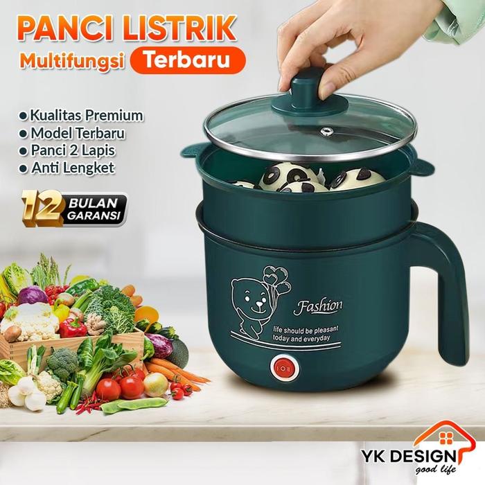 Panci Listrik / Panci Elektrik Free Kukusan Stainless / Panci Penggorengan