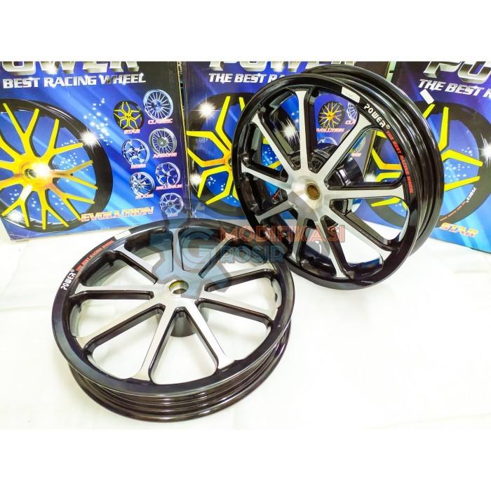 Velg Racing Tapak Lebar Power Mio j Soul GT 110 Sun Black/Chrome