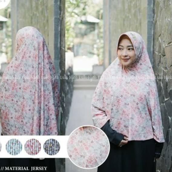 TERLARIS- BeeBeauty. hijab instan syar'i motif bunga ori lulu hijab