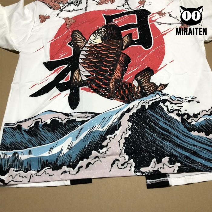 NEW HAORI YUKATA KIMONO JEPANG UNISEX IKAN KOI BAHAN ADEM BERKUALITAS