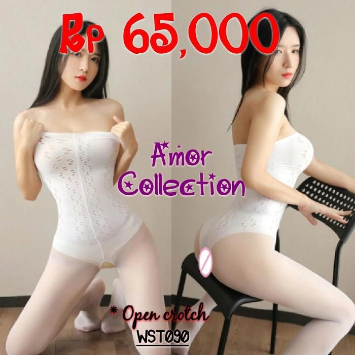 Lingerie bodystoking seserahan putih (WST090) by Amor Collection