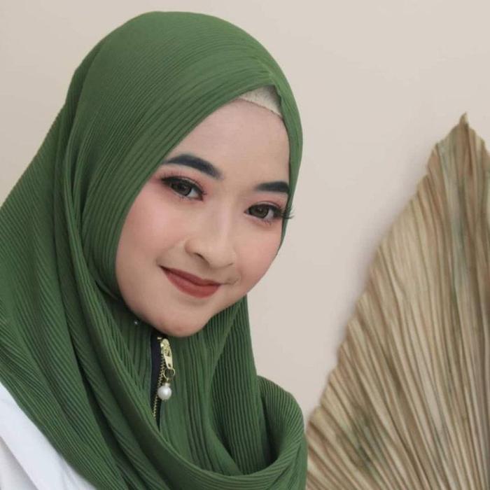 Kerudung plisket pashmina Rresleting/Hijab plisket pashmina ZIPPER DIAMOND/Kerudung pasmina plisket 